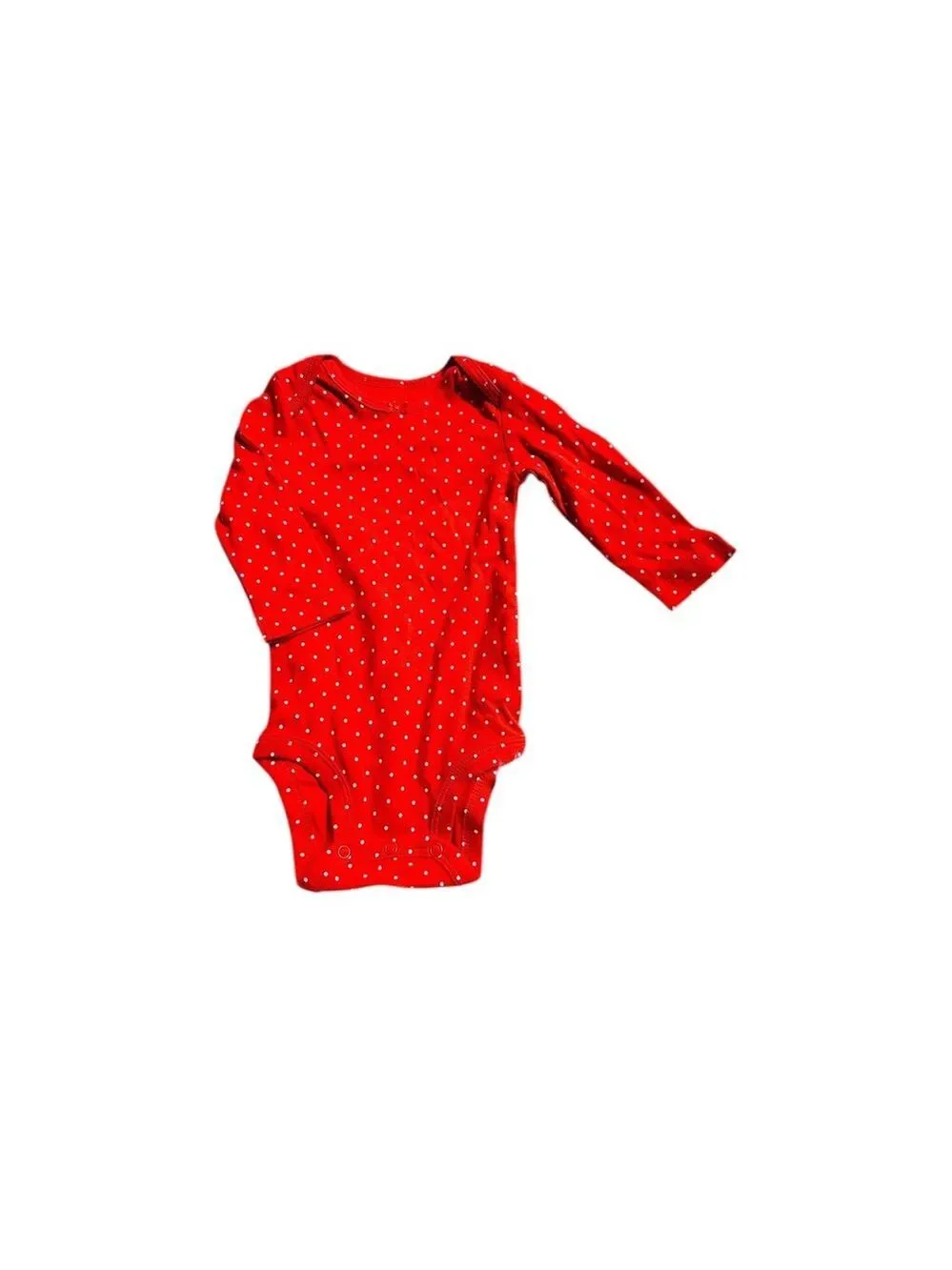 Carter's Infant Girls Set of Two One Piece Red & White Long Sleeve Size 6M